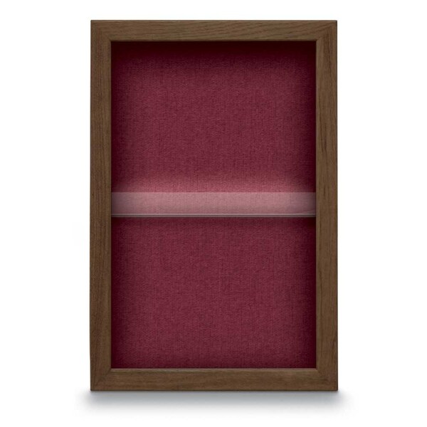 Indoor Enclosed Combo Board, 48"x36", Black Frame/Burgundy & Burgundy